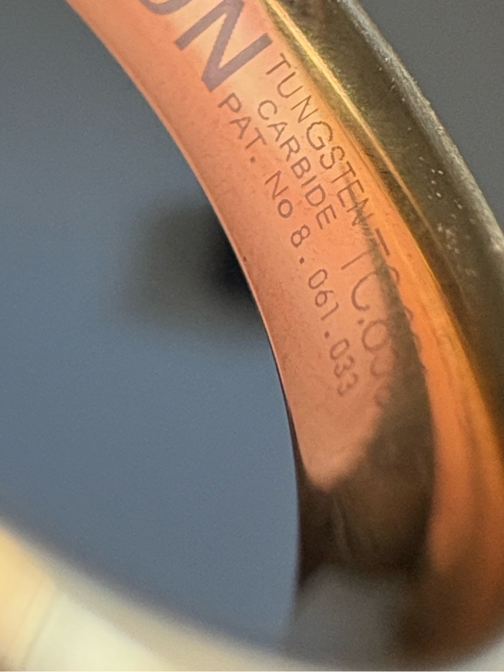 NWT [Triton] 6mm Tungsten Carbide Step Edge Comfort Wedding Band in Gold Mens 11 - Picture 11 of 14
